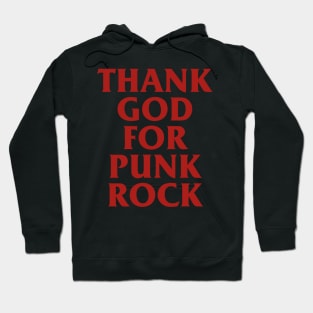 Vintage Thank God For Punk Rock Retro Aesthetic Vaporwave Streetwear Hoodie